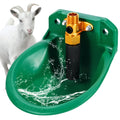 Copper Valve Sheep Goat Water Feeder Dispenser Bowl Green Plastic Durable Water Bowl for Sheep Goat Drinking Bowl