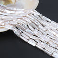 Zhuji Wholesale Biwa Baroque Shape Freshwater Pearls Strands 6-8mm 20-24mm Natural White Loose Pearls for Jewelry