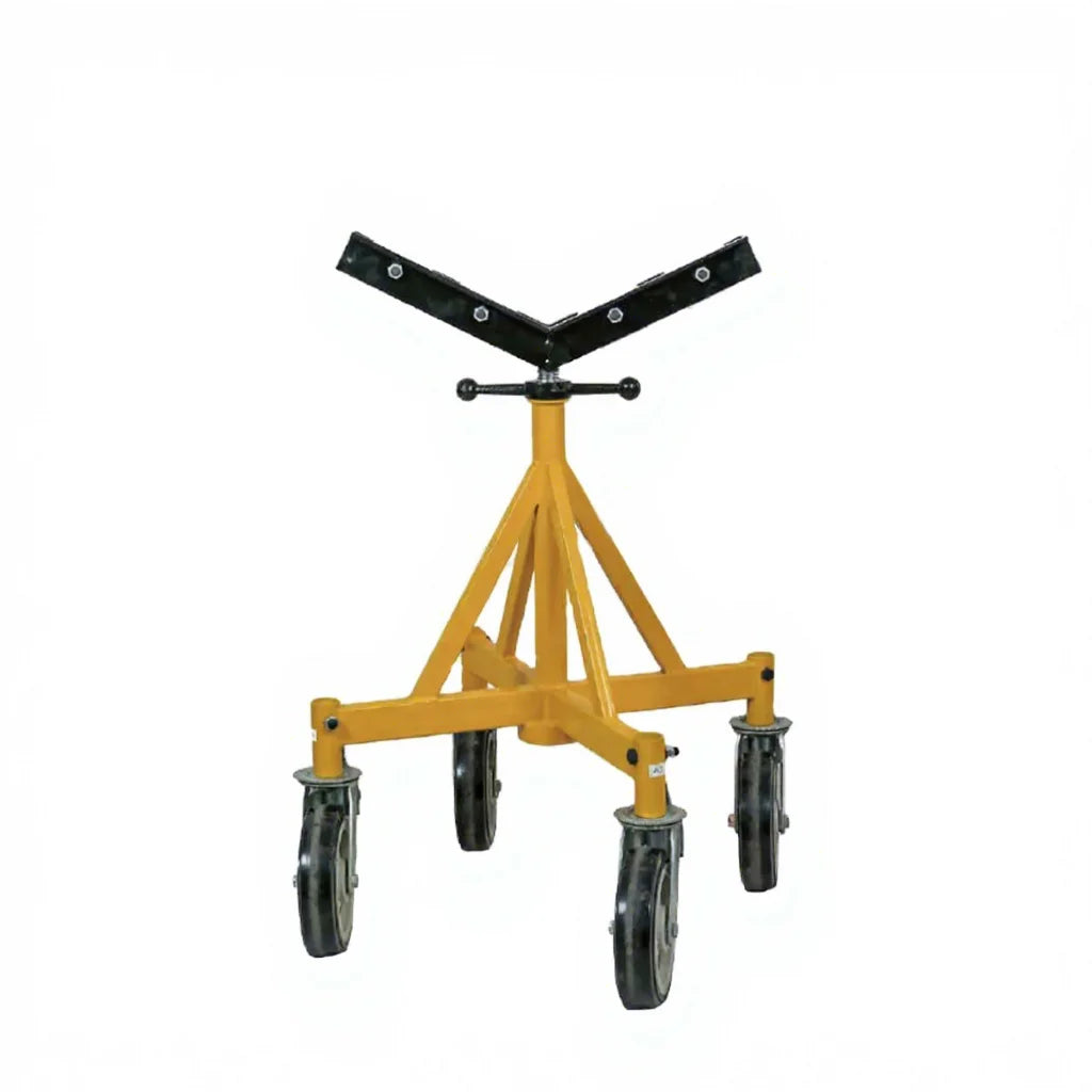 Industrial Heavy Duty V Head Adjustable Pipe Stands with Wheels OEM ODM ROCFLY PSV-02