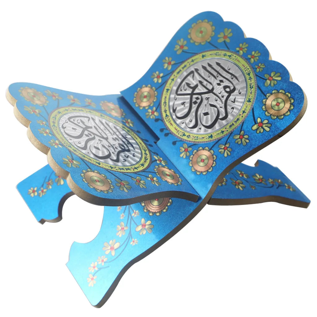 Koran Quran Holy Book Stand Holder Islam Eid Ramadan Mubarak Bible Books Storage Multifunctional Wooden Book Holder XJ0285