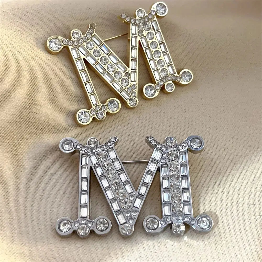 Luxury Women's Alphabet Brooch Jewelry Inspired Designer Brooches and Pins