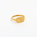Joolim Jewelry Wholesale 18K Gold Plated Sun Rays Burst Stainless Steel Rings for Women Statement Zircon Ring