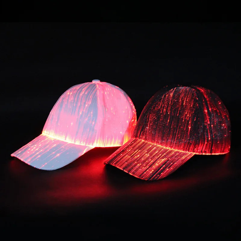 New LED Hat Emitting Rechargeable Baseball Ducktongue Hat for Men and Women Outdoor Street Shooting Dance Party
