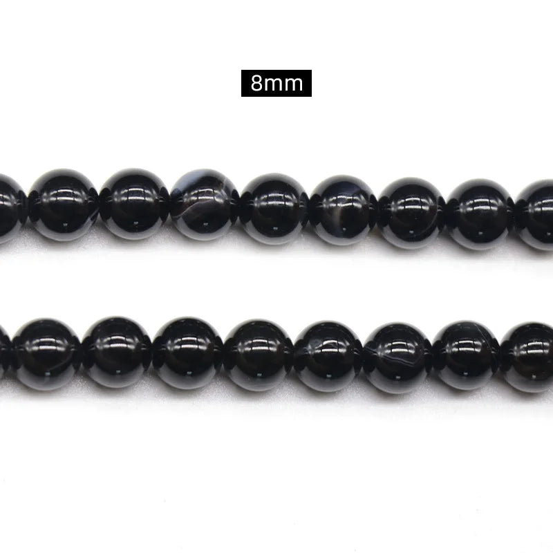 DIY Welcomed DIY Natural black striped agate Beads For Necklace Earring Decoration In Low Price
