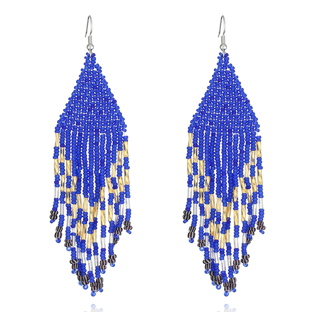 Handmade Statement Jewelry Matte Beaded Earrings Boho Earring Jewelry Women