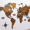 Modern Home Decor Luxury Large 3D World Map Wooden Puzzles for Home Wall Decoration