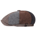Custom Man Gatsby Cap Wool Tweed Cabbie Ivy Hats Wholesale Hat Baker Boy 8 Panels Mens Newsboy Caps