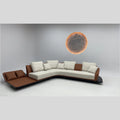 Yishangsen Italian Luxury Living Room Furniture Synthetic Leather Fabric L-Shape Corner Sofa Set for Hotel Home Villa Apartment