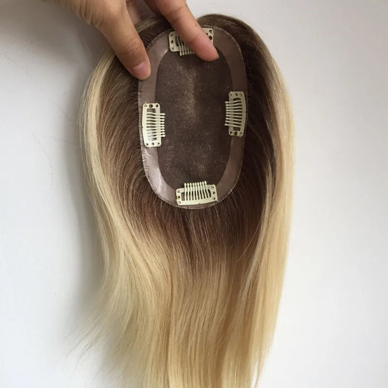 Wholesale Brazilian Virgin Hair Fine Mono Toppers Short 3x5inch Human Hair Toppers