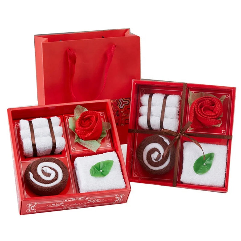 In Stock Manufacturer 3pcs Towel Set 100% Cotton Adult Towel Set for Valentine's Day Gift Hand Face Towel Set