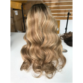Virgin European Human Hair Wig Highlights Blonde Body Wave Cuticle Aligned Glueless HD Lace Front Wigs for White Women