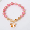 Wholesale Crystal Bracelet Women Butterfly Pendant Glass Sisters Girlfriends Student Bracelet Jewelry Accessories