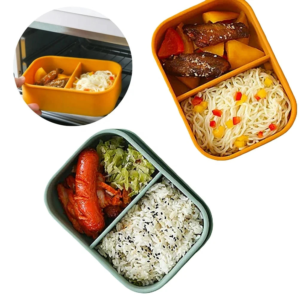 Hot Selling Bpa Free Keep Fresh Silicone Sealed Storage Box Kids Silicone Bento Box Leak Proof Food Container