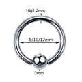 F136 Stainless Steel Hoop Nose Ring BCR Ball Nose Rings BCR Body Piercing Small Gauge Captive Bead Rings Ear Ring Piercing