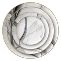Wholesale Modern Hotel Gold Rim Bone China Buffet Restaurant Serving Dishes Charger Dinner Ceramic Plate Set