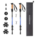 RTS Kinggear Outdoor Custom Logo 3-section Telescopic Trekking Hiking Pole Manufacturers Aluminum Walking Sticks Trekking Pole