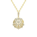 Custom 9k Real Yellow Gold Necklace with Zircon Luxury Classical Vintage Style for Wedding Birthday Anniversary Engagement Party