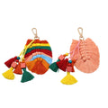 Handmade Woven Macrame Keychain Rope Keychain Bag Accessories Tassels Cotton Thread Weave Boho Macrame Keychains