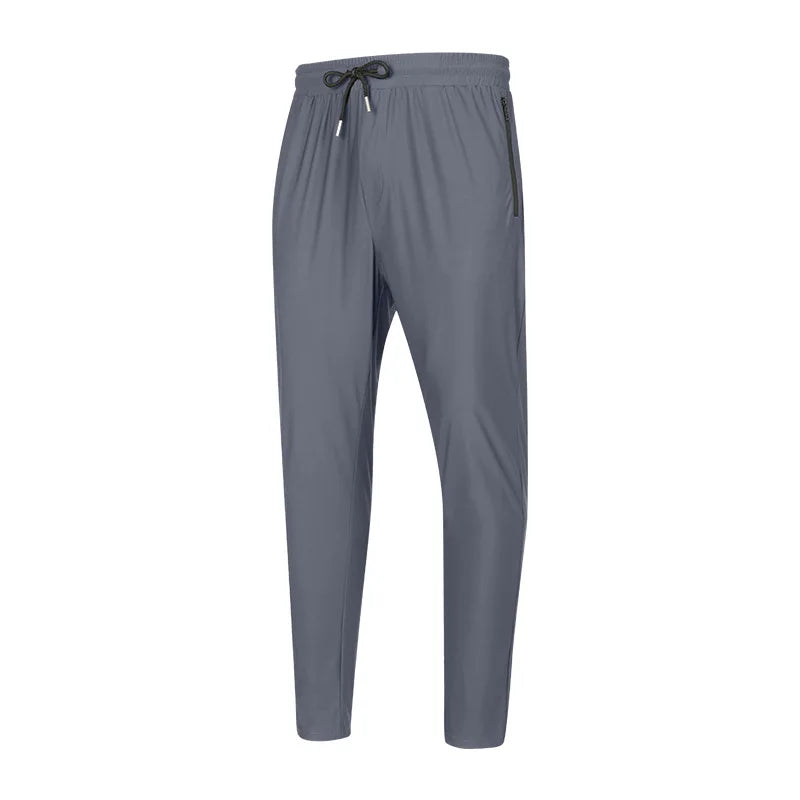 Wholesale Custom Your Brand Logo Plain Casual Men's Soft Long Pants Elastic Drawstring Waistband Running Pants