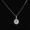 Silver Mama Fashion Jewelry Moissanite Gemstone Necklace Sunflower Design Moissanite Def Vvs 1ct 2ct Women Classic Jewelry