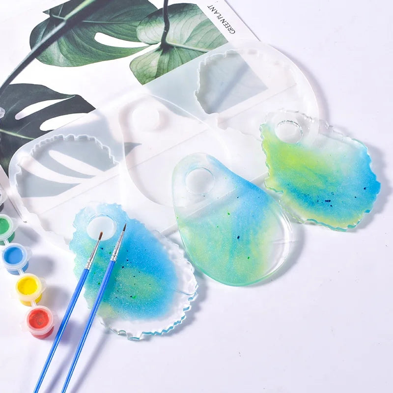 B-5564 DIY Irregular Wave Lace Pendant Silicone Mold Making Manual Epoxy Resin Crystal Glue Earrings Mould Tools Material