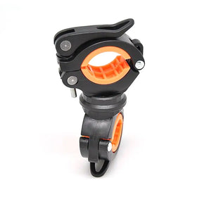 Adjustable 360 Degree ABS Plastic Mountain Bike Front Lamp Bracket Quick Release Handlebar Light Mount Clamp Clip Durable