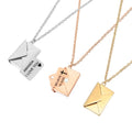 EManco 2022 Personalized Open Envelope Locket Stainless Steel Necklace Custom Love Letter Pendant Necklace for Women Wholesale