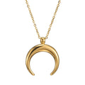 Factory Wholesale PVD 18K Gold Stainless Steel Moon Pendant Necklace