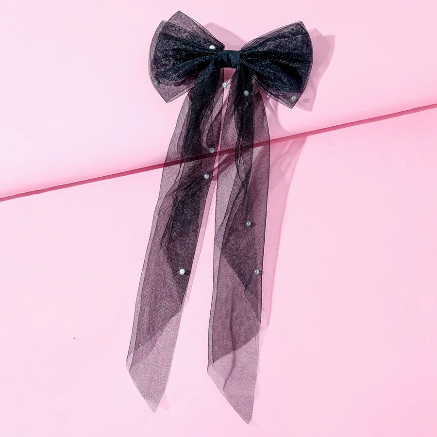 Genya 2024 Latest Fashion Net Yarn Pearl Streamer Hairpin Short Bridal Veil Clip Wedding Dress Accessories