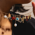 Wholesale Plated 14k Gold Evil Eye Fish Heart Pendant DIY Charms for Jewelry Making Necklace Bracelet Fashion Pendant