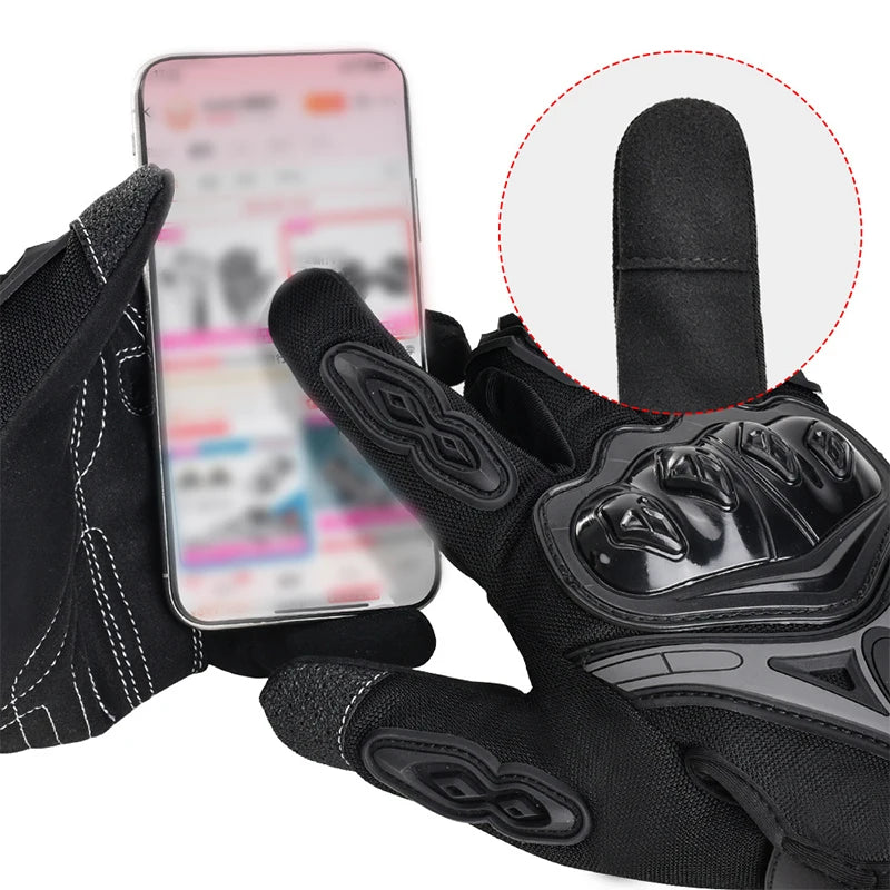 Touch Screen Full Finger Rider Cycling Biking Tight Durable Racing Motorcycle Motocross Motorbike Safe Gloves