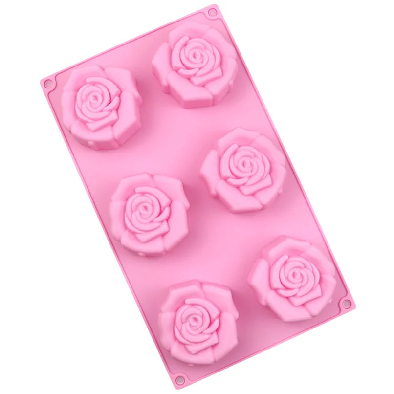 Saffron Rose Shape Silicone Molds for Cake & Pastry for Baking & Decoration Flower Roses Mold