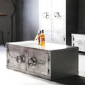 Customized Iron Industrial Style Coffee Vintage Table Coffee Table Square Double Door for Home Coffee Table Iron Craft