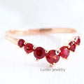Luster Jewellery 14/18k Engagement Ruby Stone 10k Gold Moissanite S925 Silver Ring for Women
