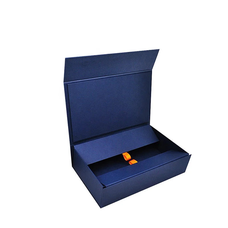 Blue Folding Packaging Clothing Shoes Bags Accessories Customized Gift Boxes