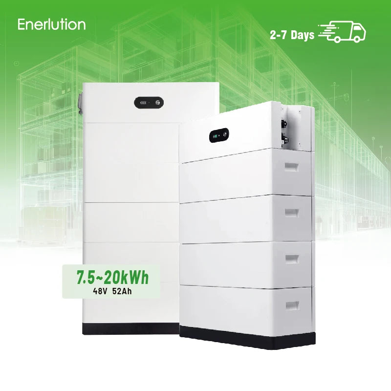 Eu Stock 48V 51.2V 10kWh 15kWh Lifepo4 Lithium Ion Solar Battery Storage 20kWh Lifepo4 Stackable Battery Solar Home Energy Pack