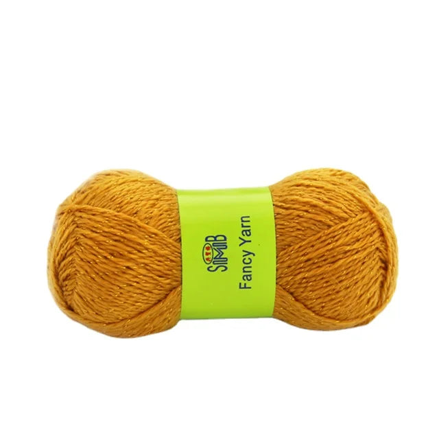 Hand Knitting Yarn Metallic Acrylic Plain Yarn Standard 2 Ply Metallic/acrylic Yarn for Knitting