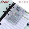 Hongbo Best Selling 3-Hole Waterproof Holographic A6 Plastic Label Dashboard for Budget Binders As Loose-Leaf Insert