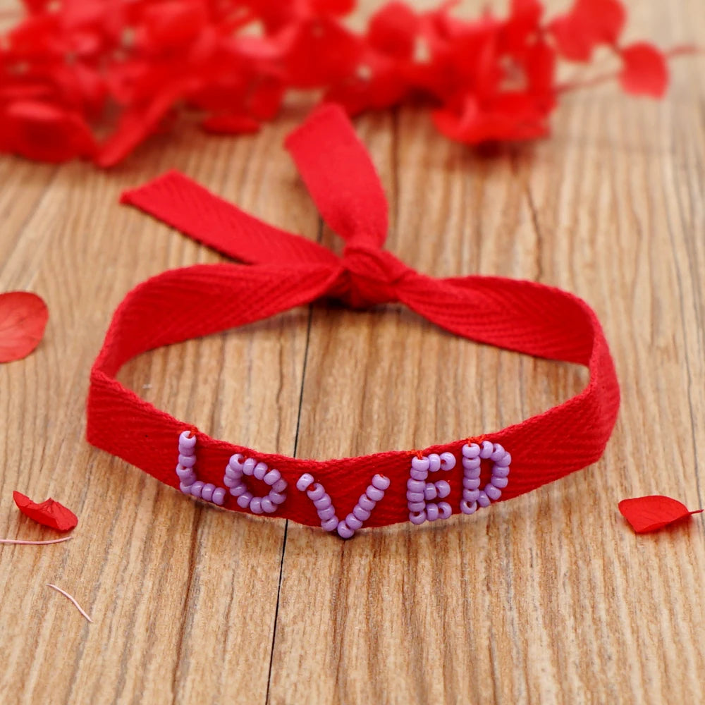 Go2boho Miyuki Beads Bracelets for Women Boho Cloth Fabric Bracelet Girl Gift Letter Jewelry Bracelet Friends Armband