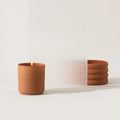 Custom Logo Wholesale Eco-friendly Handmade Terracotta Oil Lamp Luxury Ceramic Cylinder for Christmas Home Decoration