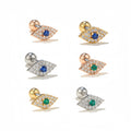 Cz Gold Studs Earrings Stud Earrings Eyelet Mini Beads