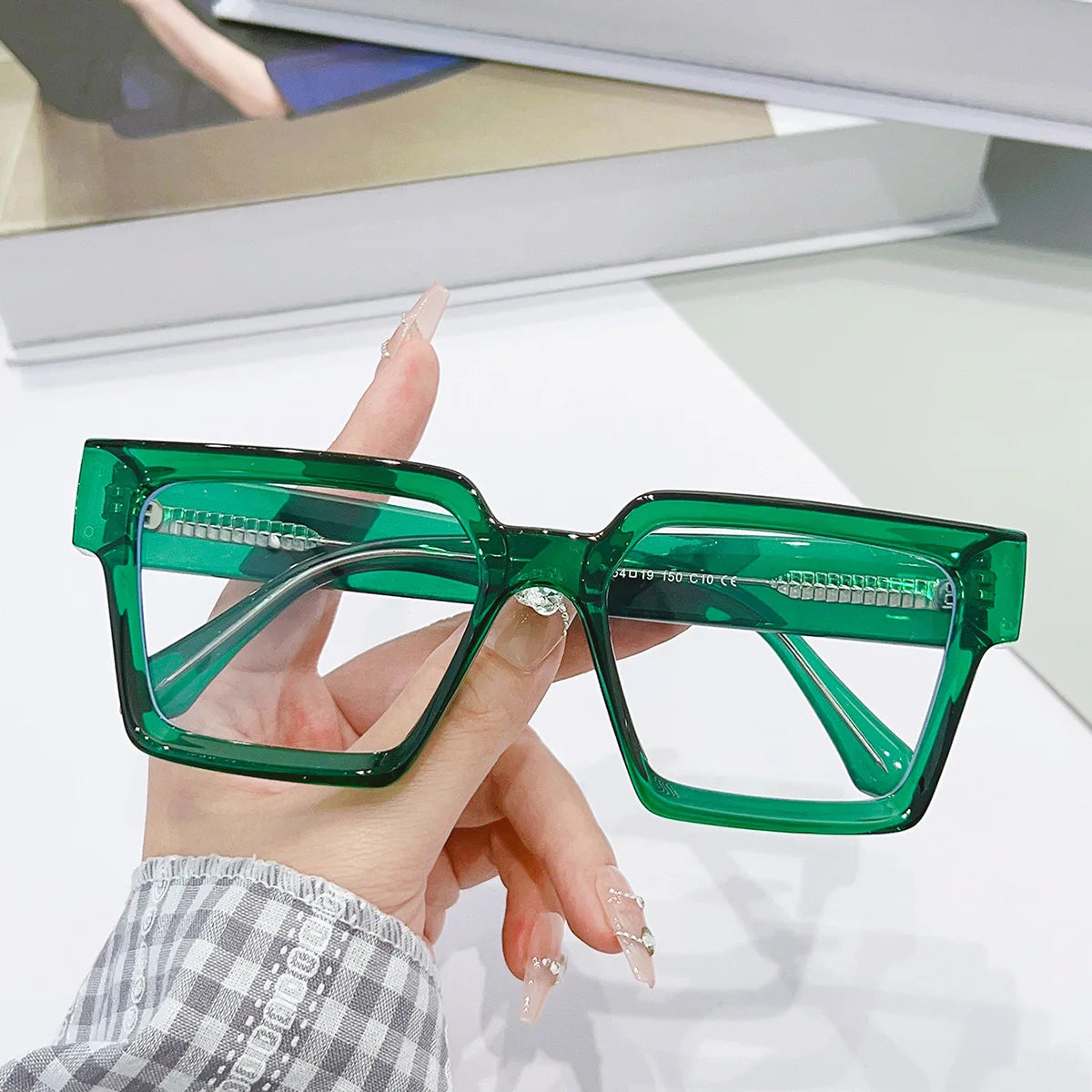 Fashion Square Frames for Glasses Women Men High Best Quality End Design TR90 Metal Eyeglasses Frames Anti Blue Light Glasses