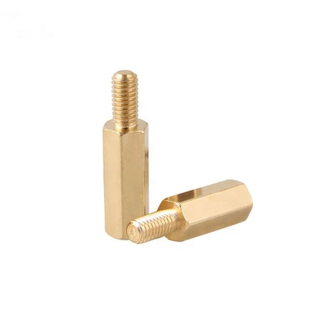 Brass Hex Standoff for PCB/Electronics Single Head Threaded Stud Precision Machined OEM/ODM Accepted