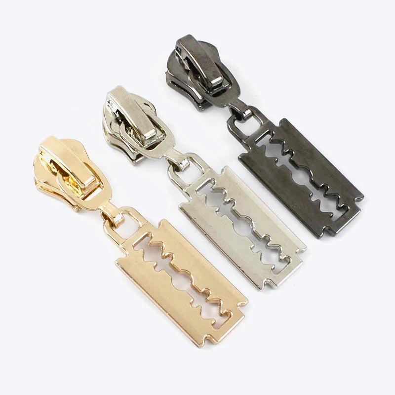 Meetee ZT602 5# 8# High Grade Pull Tabs for Alloy Nylon Resin Zip Garment Repair Sewing Accessories Zipper Slider