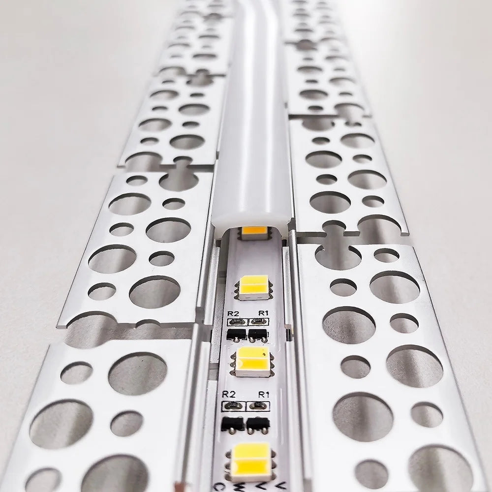 Drywall Plaster-In Linear Aluminum LED Channel for LED Strips 1Meters 2Meters 3Meters Bendable Aluminum Profile