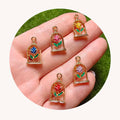 18mm Alloy Rose in Jar Charms for the Little Prince Pendant Necklace Bracelet Keyring Jewelry Making Charm