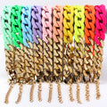 Wholesale 2024 Colored Frosted Choker Glamour Party Jewelry Women Gold Link Fashion Jewelry Acrylic Necklace for Women Girls