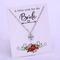 Necklace Gift for Her Engagement Wedding Gift for Bride Bridesmaid Maid of Honor Flower Girl Heart Jewelry Necklace