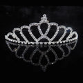 Bride Wedding Tiara Women's Natural Hollow Rhinestone Silver Plated Alloy Headband Handmade Trendy Elegant 40g Hair Accessories