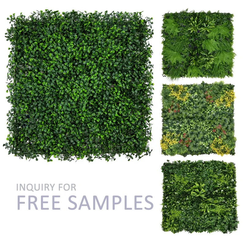 Decorative Artificial Boxwood Hedge Fence Vertical Greenery Wall Wedding Party Room Topiary Landscape Artificial Grass Wall